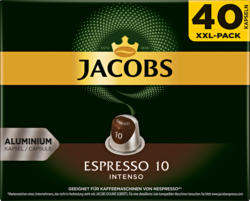 Capsule di caffè Espresso 10 Intenso Jacobs , compatibili con le macchine Nespresso®, 40 capsule