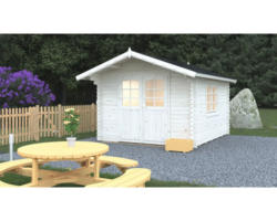 Gartenhaus Palmako Sally 10,2 m² inkl. Fußboden und Vordach 300 x 360 cm natur