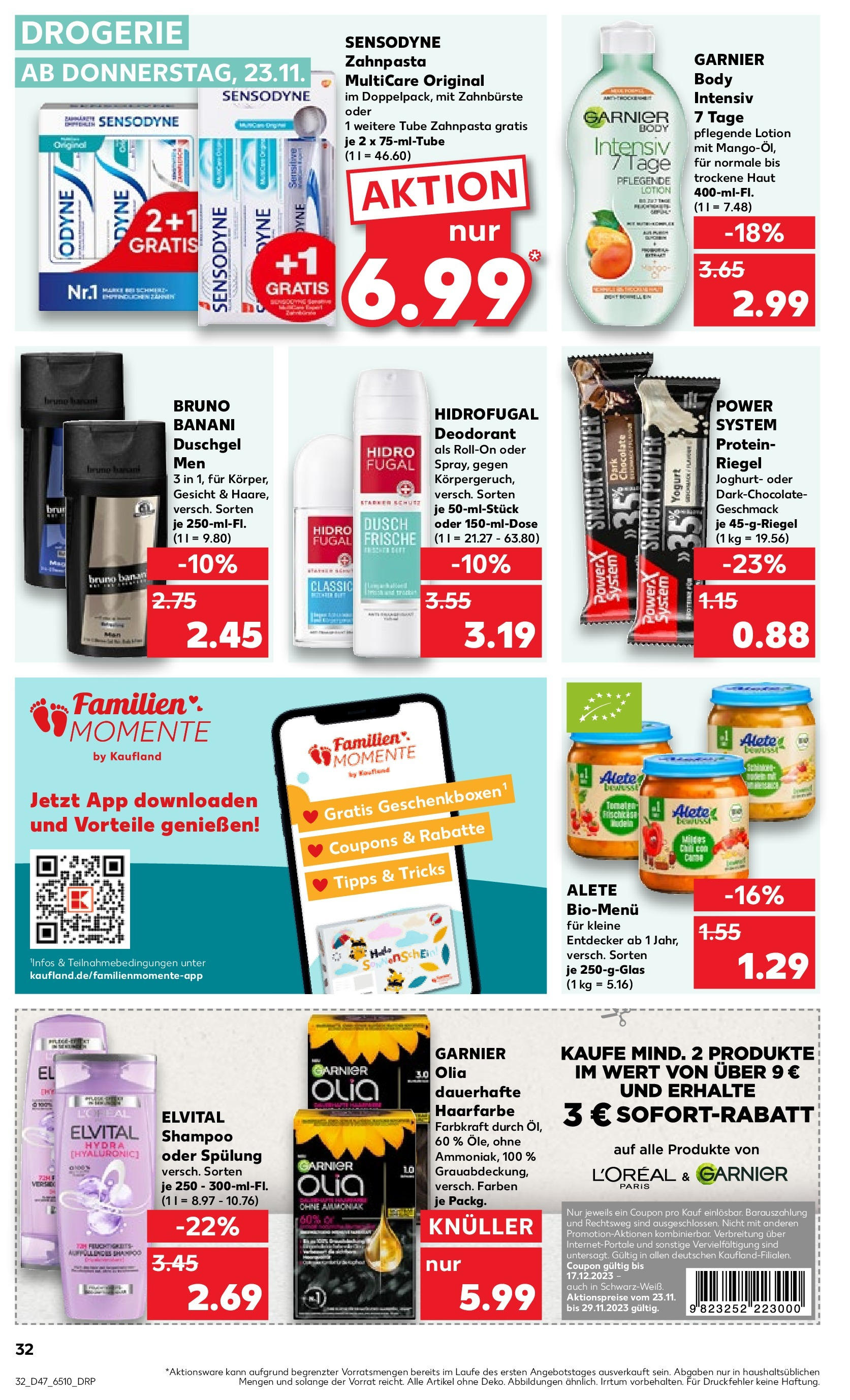 Kaufland - Rheinland-Pfalz (ab 23.11.2023) » Angebote Online zum Blättern | Seite: 32 | Produkte: Chili, Zahnpasta, Zahnbürste, Joghurt