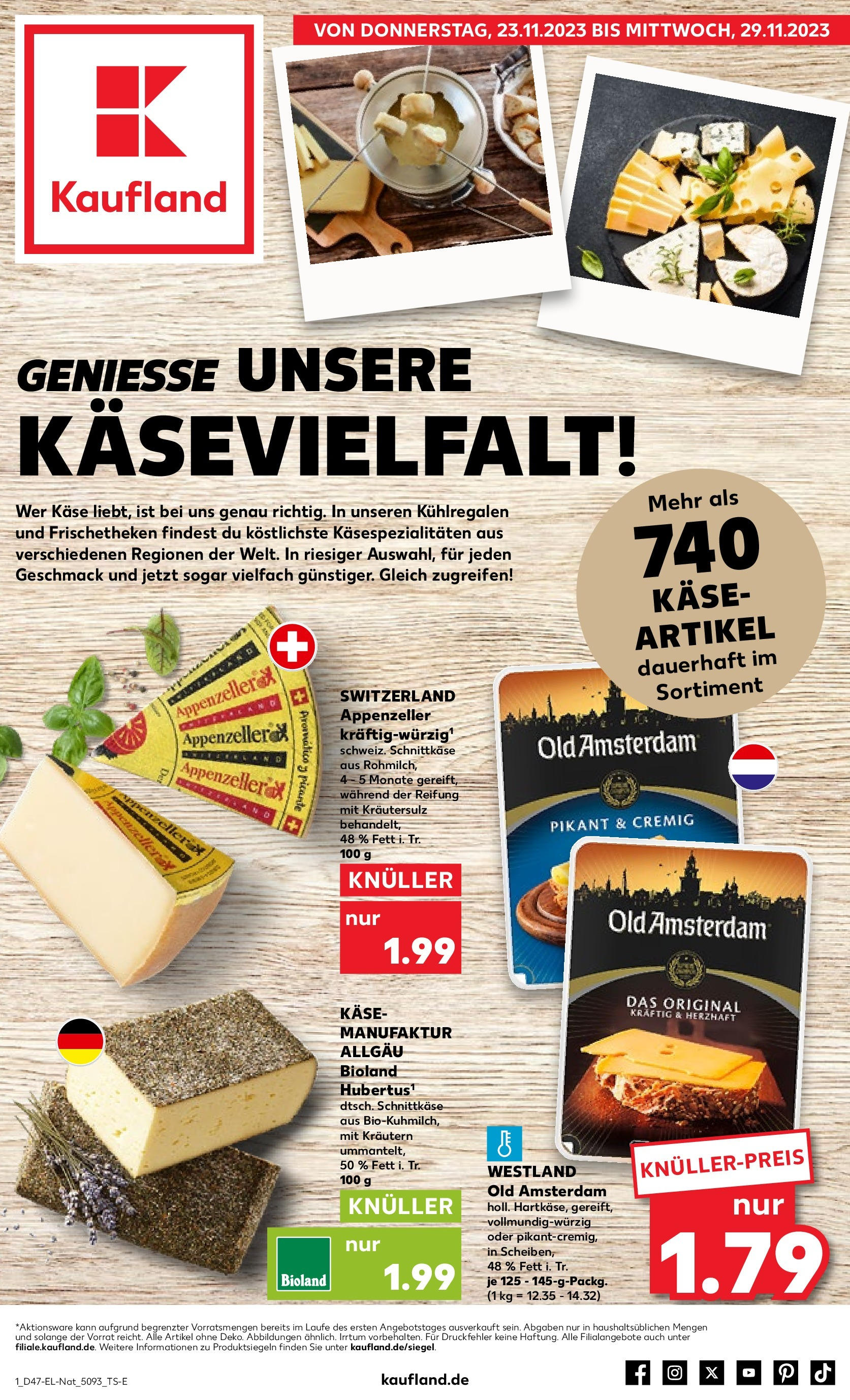 Kaufland - Nordrhein - Westfalen (ab 23.11.2023) » Angebote Online zum Blättern | Seite: 49 | Produkte: Käse