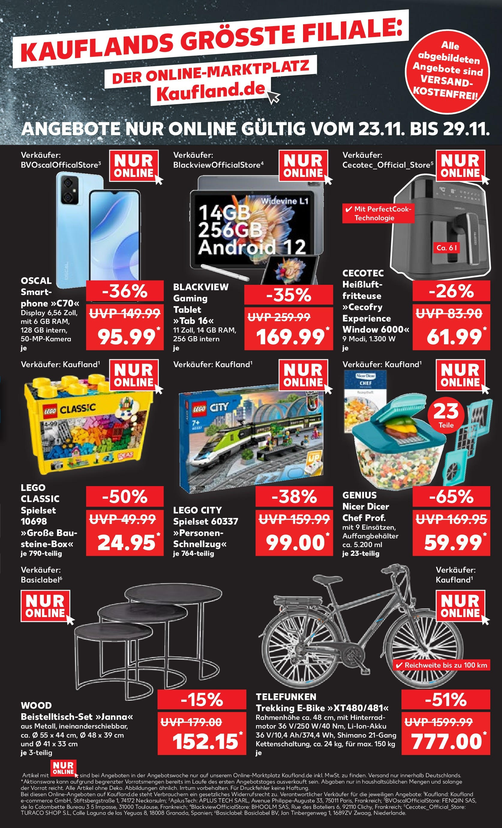 Kaufland - Black Week (ab 23.11.2023) » Angebote Online zum Blättern | Seite: 59 | Produkte: Tablet, Fritteuse
