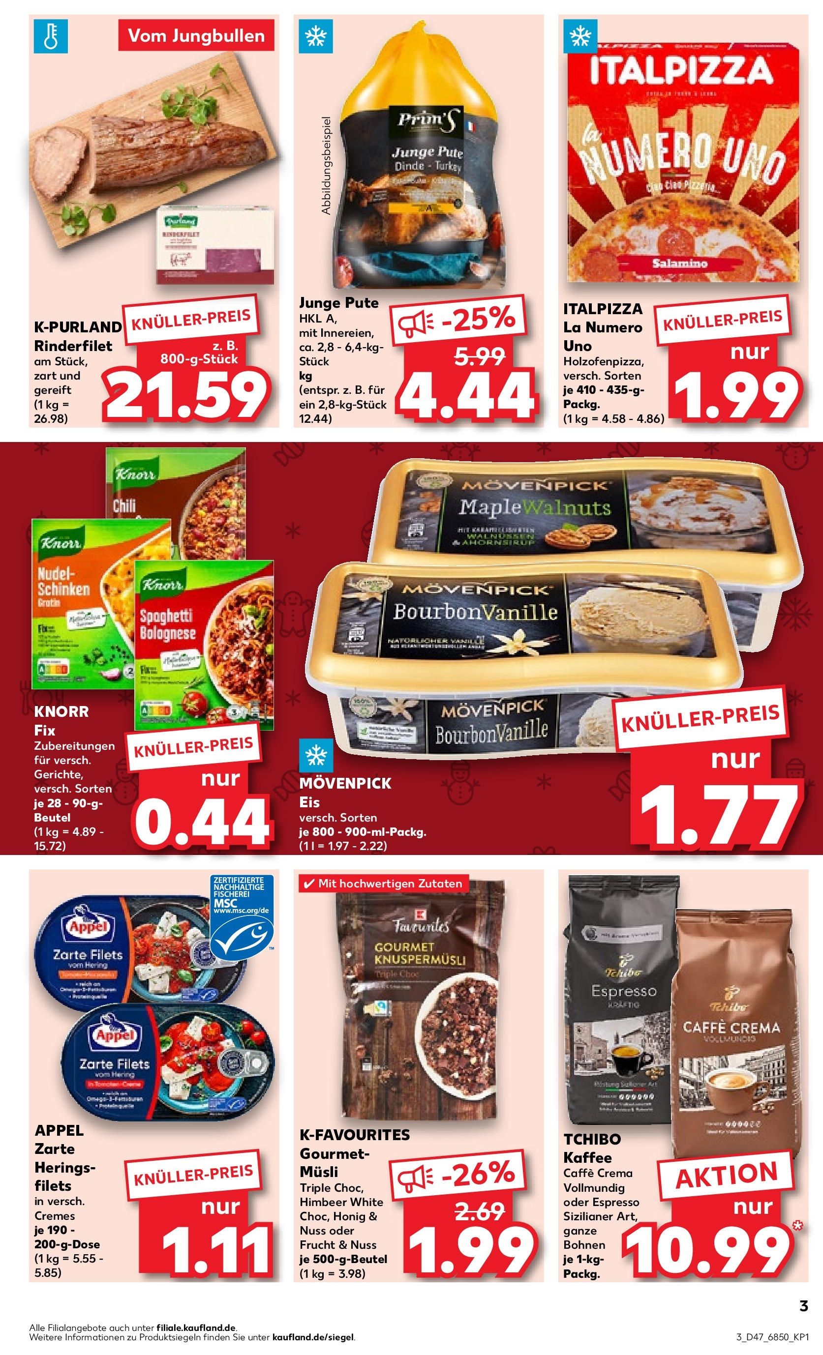 Kaufland - Bayern (ab 23.11.2023) » Angebote Online zum Blättern | Seite: 3 | Produkte: Schinken, Kaffee