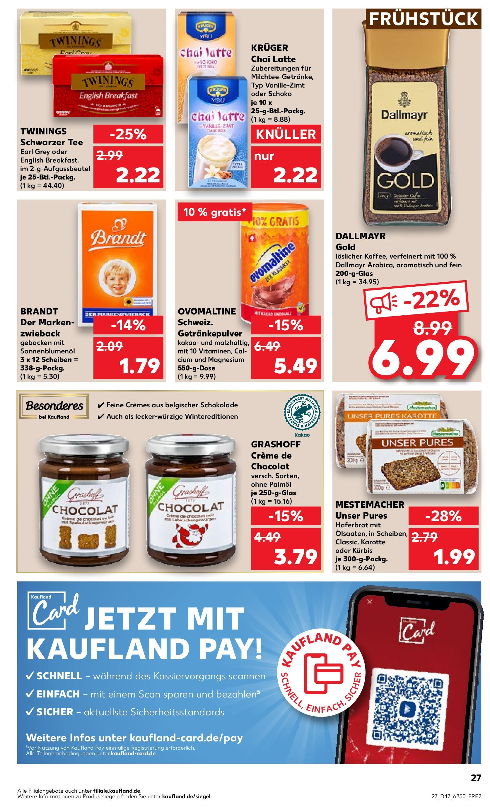 Kaufland - Bayern (ab 23.11.2023) » Angebote Online zum Blättern | Seite: 27 | Produkte: Kürbis, Tee, Creme, Schokolade