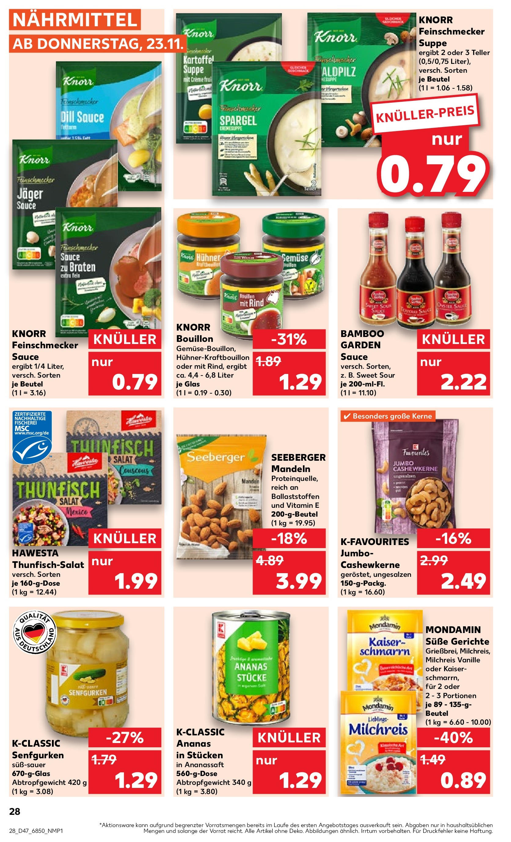 Kaufland - Bayern (ab 23.11.2023) » Angebote Online zum Blättern | Seite: 28 | Produkte: Gemüse, Salat, Creme, Spargel