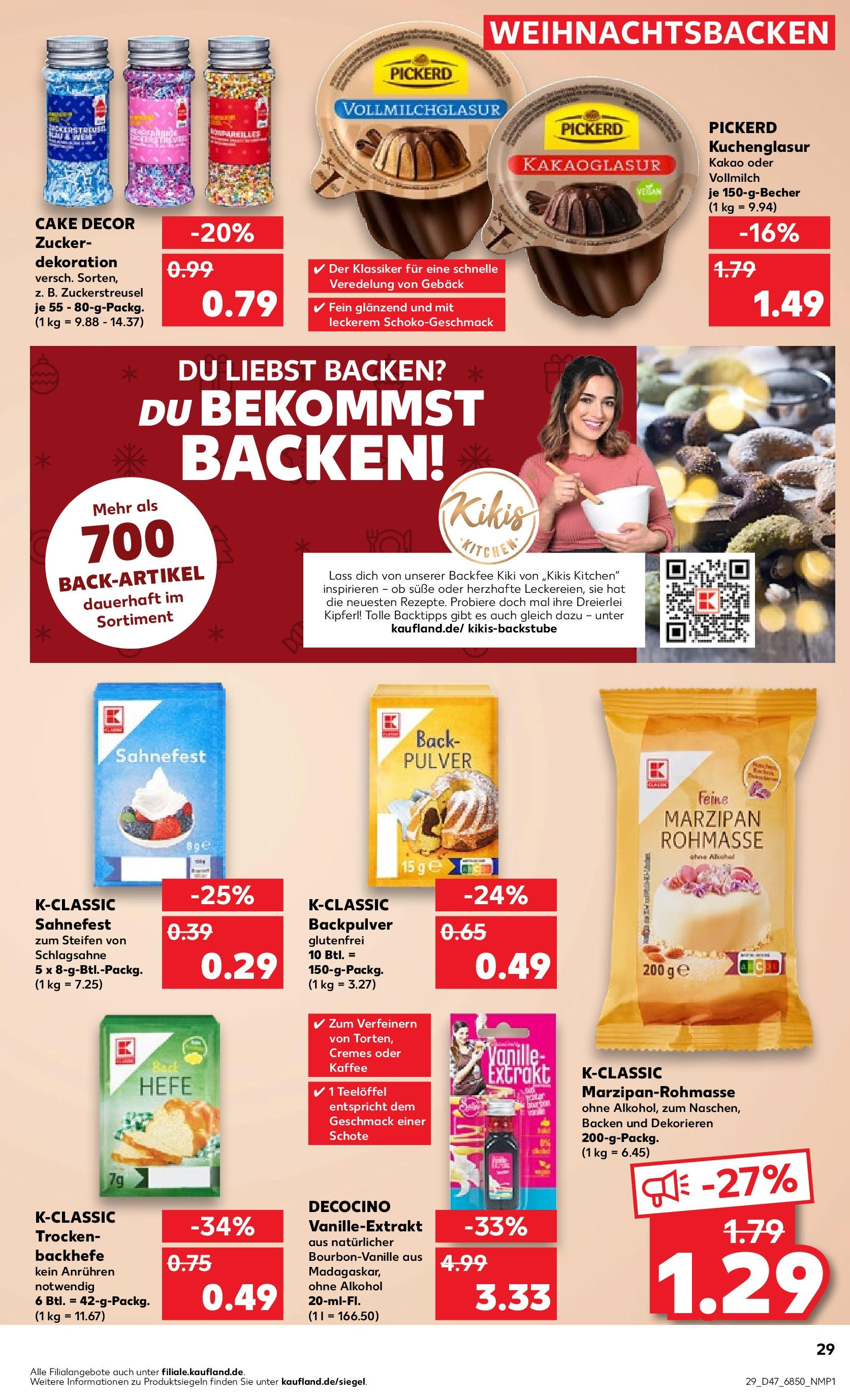 Kaufland - Bayern (ab 23.11.2023) » Angebote Online zum Blättern | Seite: 29 | Produkte: Zucker, Schlagsahne, Kaffee