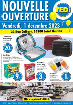 Prévisualisation de Nouvelle Ouverture Saint Thuriau du magasin TEDi formulaire valide 29/11/2023