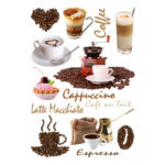 POCO Einrichtungsmarkt Leer Dekosticker Kaffee bunt B/L: ca. 50x70 cm 2 tlg.