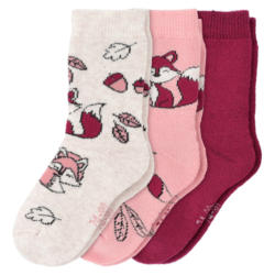 3 Paar Baby Socken mit Fuchs-Motiven