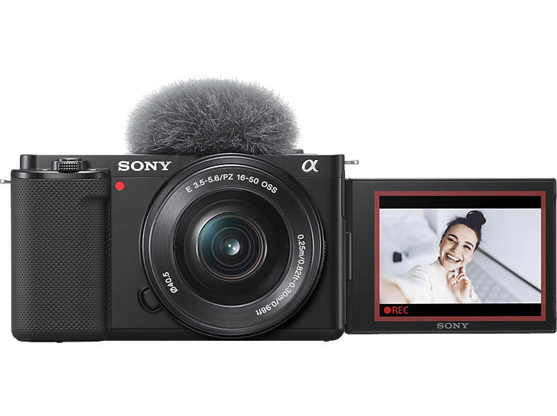 Sony Alpha ZV-E10L APS-C spiegellose Vlog-Kamera mit Wechselobjektiv und 16-50 mm f/3.5-5.6 Power Zoom Kit-Objektiv; Systemkamera