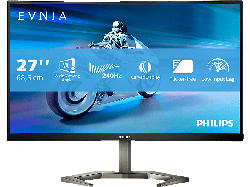 Philips Evnia 27M1C5200W/00 Curved Gaming Monitor, 27 Zoll FHD, 4ms GtG, 240Hz, VA Panel, 300cd, sRGB 121%, Schwarz