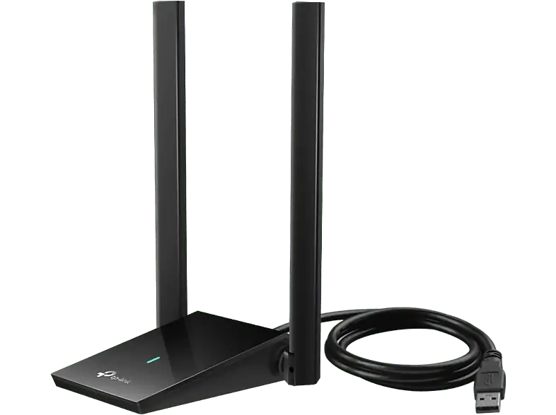 TP-Link Archer TX20U Plus Drahtloser USB-Adapter, 1800 Mbit/s, Wi-Fi 6, MU-MIMO, OFDMA, USB 3.0, Schwarz; WLAN Antenne