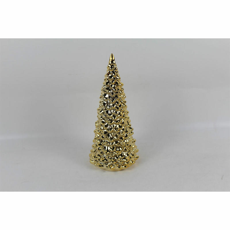 Baum „X-Mas“, 20 cm, gold