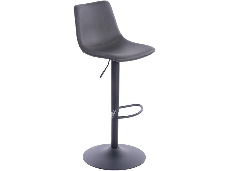 Tabouret de bar NEMO cuir synthétique gris