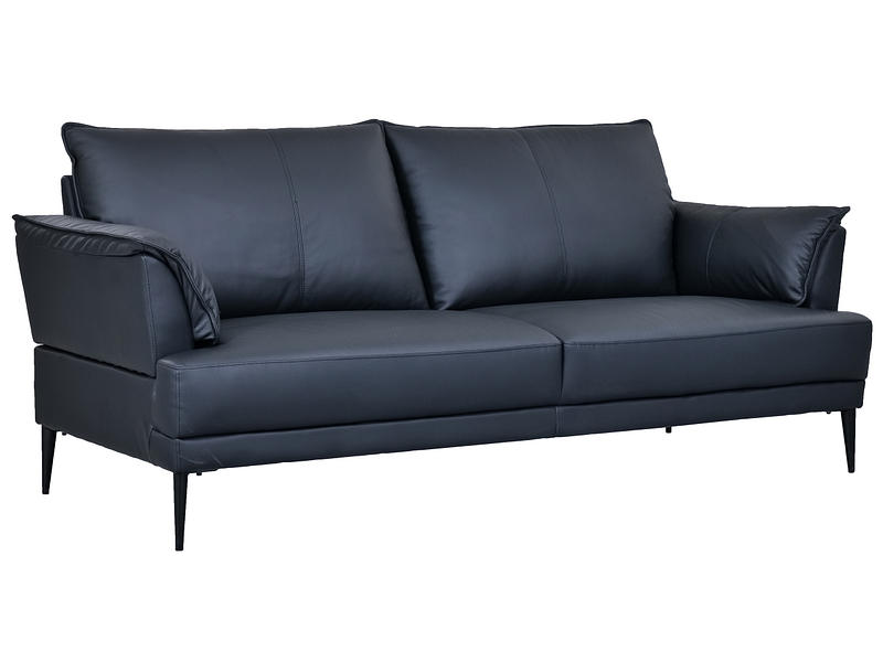 3er Sofa RUSH Echtleder schwarz