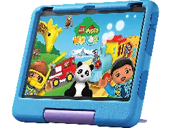 AMAZON Fire HD 10 Kids (2023), Tablet, 32 GB, Zoll, Schwarz, mitgelieferte Hülle in Blau