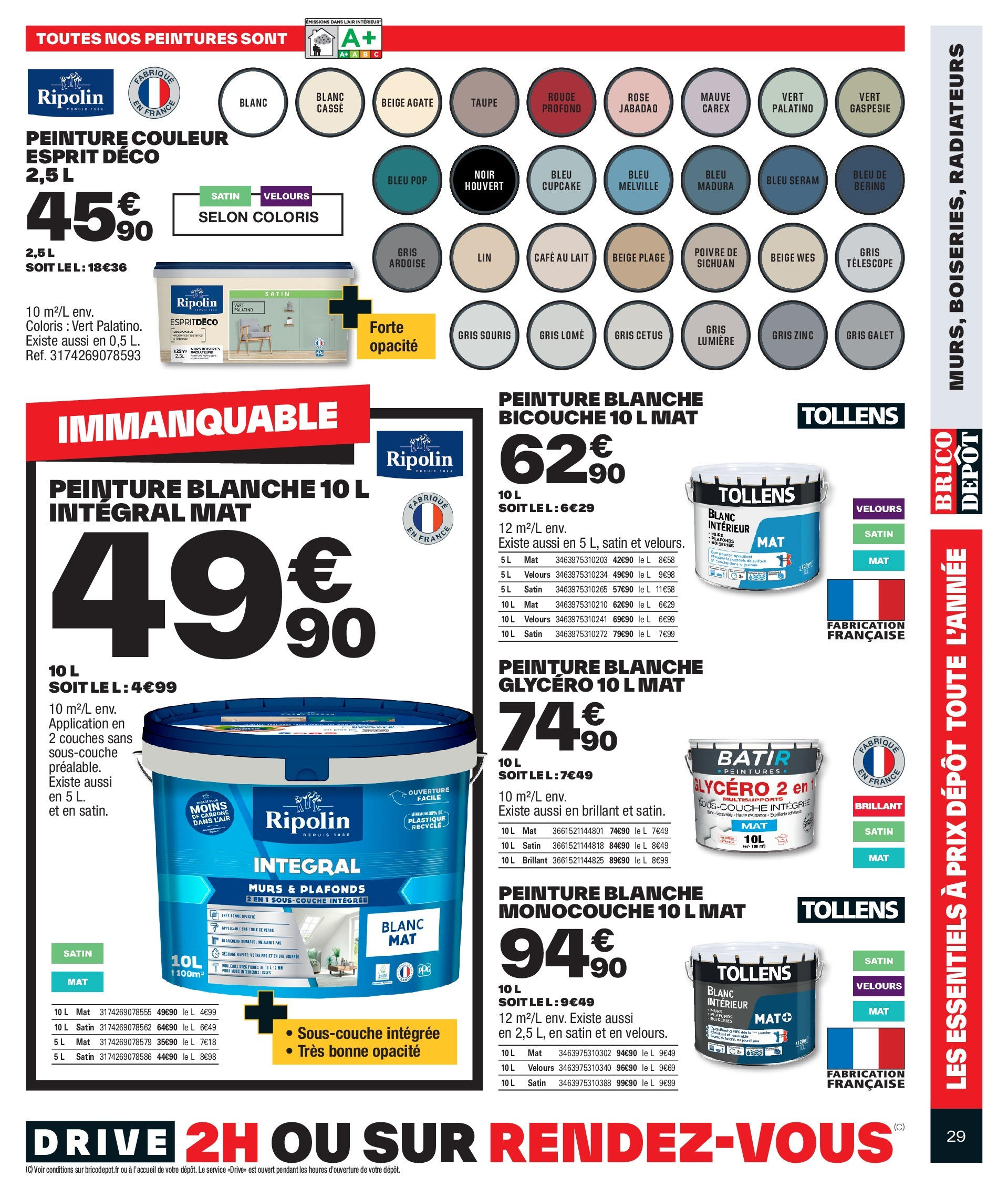 Brico Dépôt catalogue à partir du 17/11/2023 - promo en ligne | Page: 29 | Produits: Lait, Café, Poivre, Couches Brico Dépôt catalogue à partir du 17/11/2023 - promo en ligne | Page: 29 | Produits: Lait, Café, Poivre, Couches