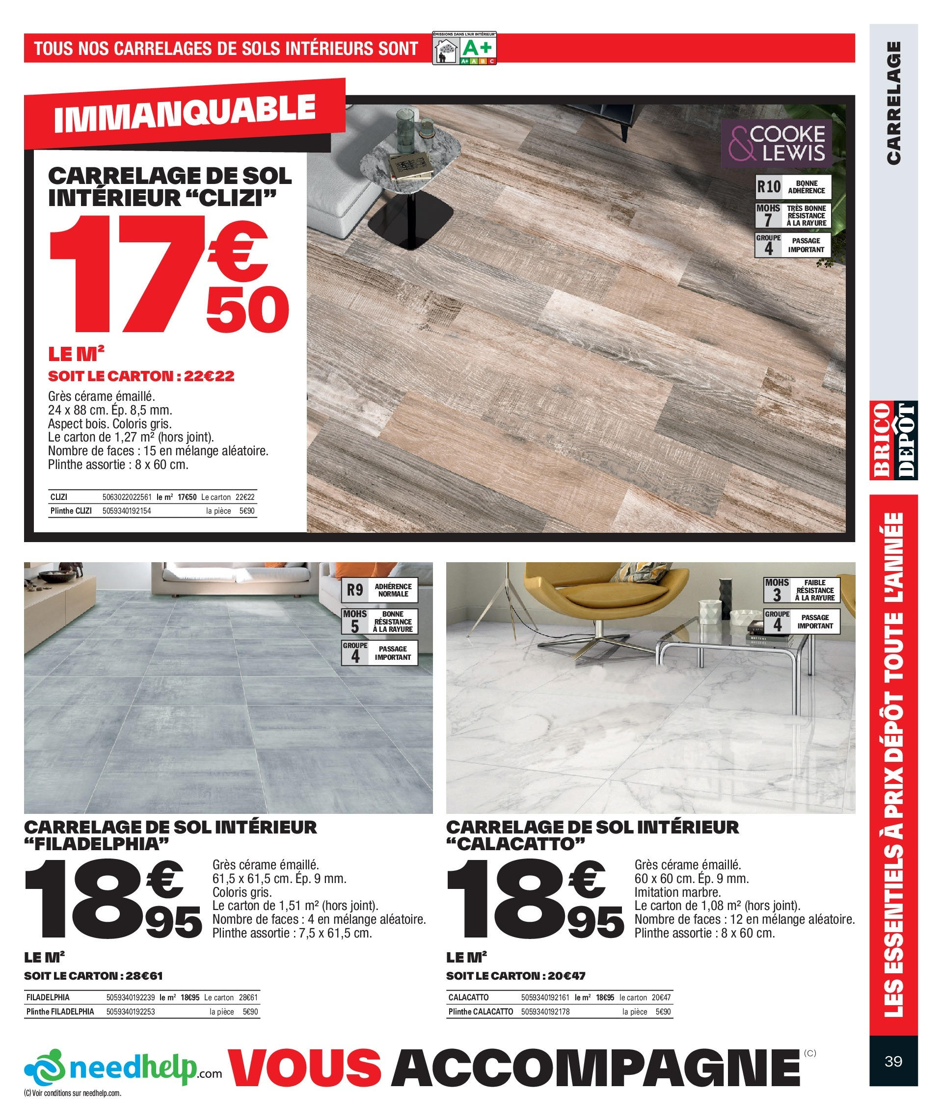Brico Dépôt catalogue à partir du 17/11/2023 - promo en ligne | Page: 39 | Produits: Plinthe Brico Dépôt catalogue à partir du 17/11/2023 - promo en ligne | Page: 39 | Produits: Plinthe