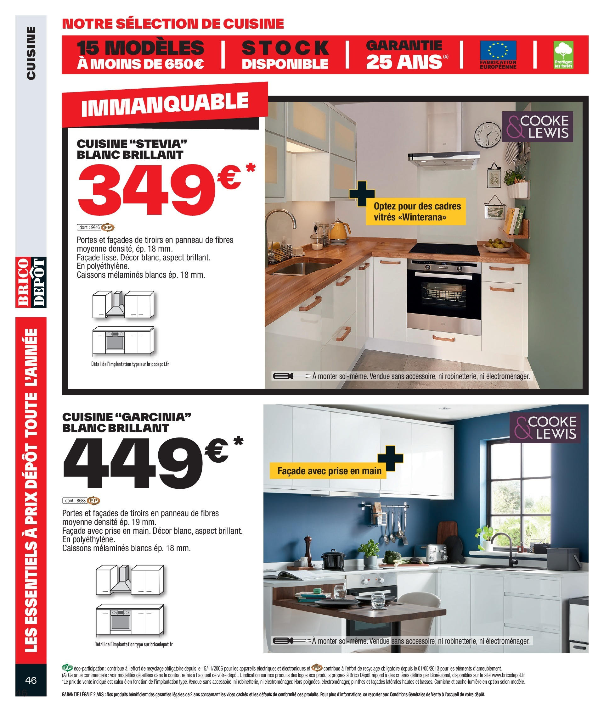 Brico Dépôt catalogue à partir du 17/11/2023 - promo en ligne | Page: 46 | Produits: Prise, Portes, Tiroirs, Stévia Brico Dépôt catalogue à partir du 17/11/2023 - promo en ligne | Page: 46 | Produits: Prise, Portes, Tiroirs, Stévia