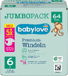 babylove Premium-Windeln Gr. 6 XL (15-20 kg) Jumbopack