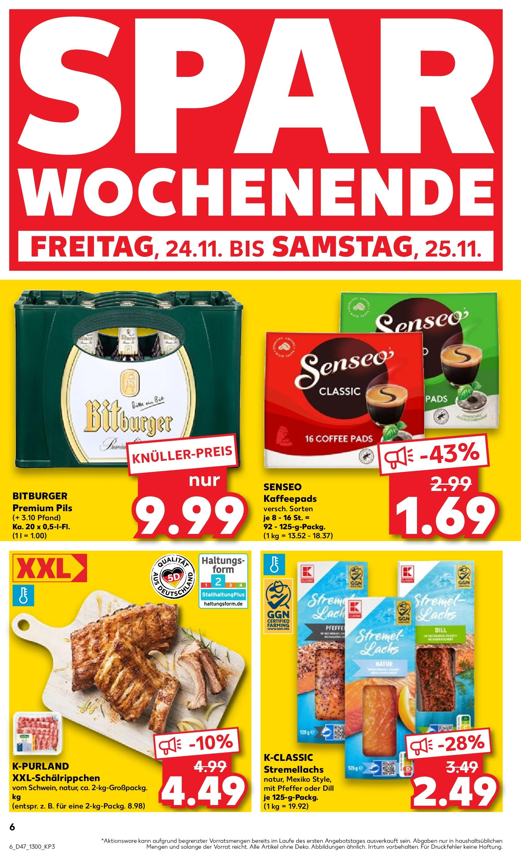 Kaufland - Nordrhein - Westfalen (ab 23.11.2023) » Angebote Online zum Blättern | Seite: 6 | Produkte: Pfeffer, Dill, Pils, Lachs