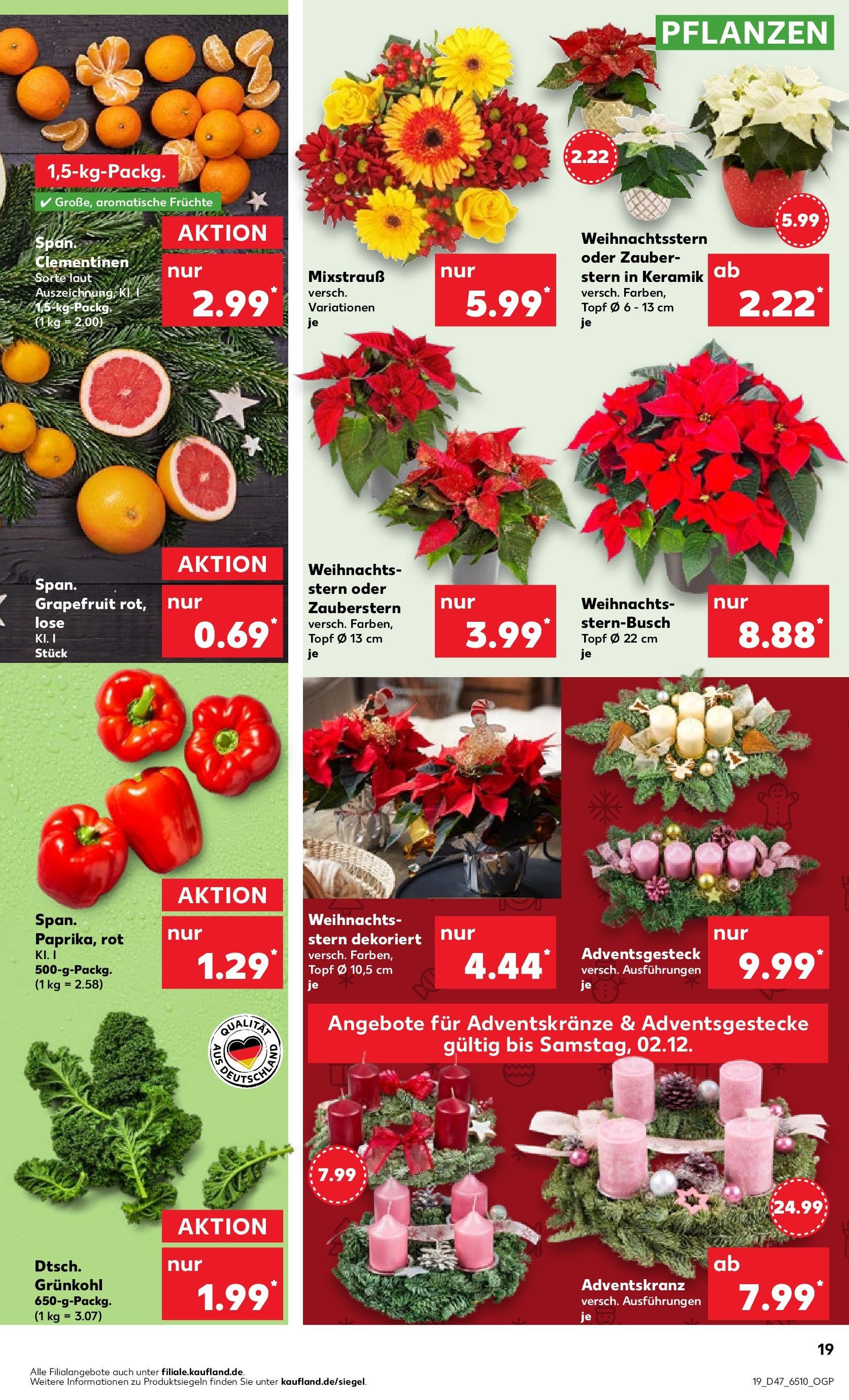 Kaufland - Nordrhein - Westfalen (ab 23.11.2023) » Angebote Online zum Blättern | Seite: 19 | Produkte: Grapefruit