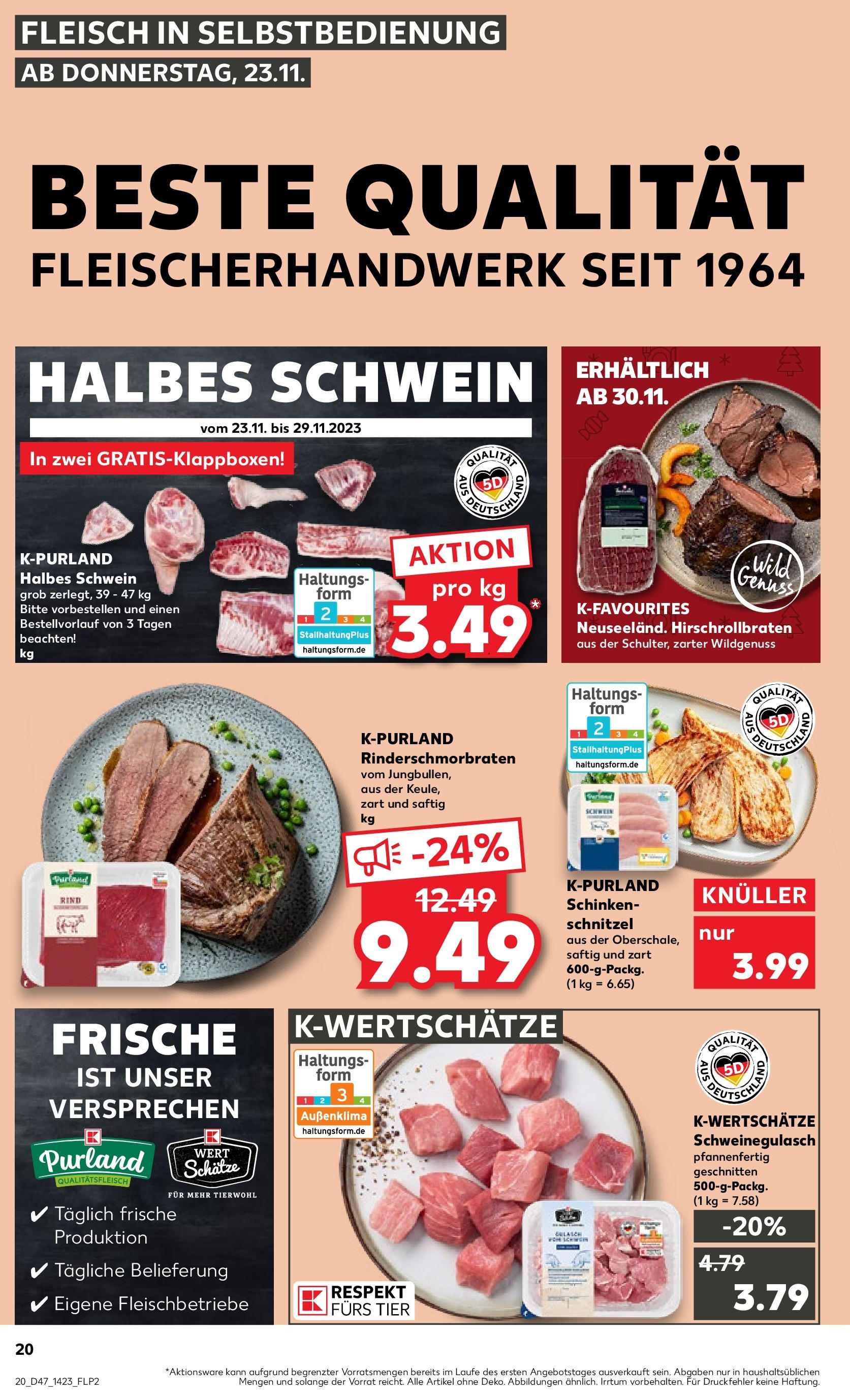 Kaufland - Nordrhein - Westfalen (ab 23.11.2023) » Angebote Online zum Blättern | Seite: 20 | Produkte: Knoblauch, Gewicht, Theke, Küche