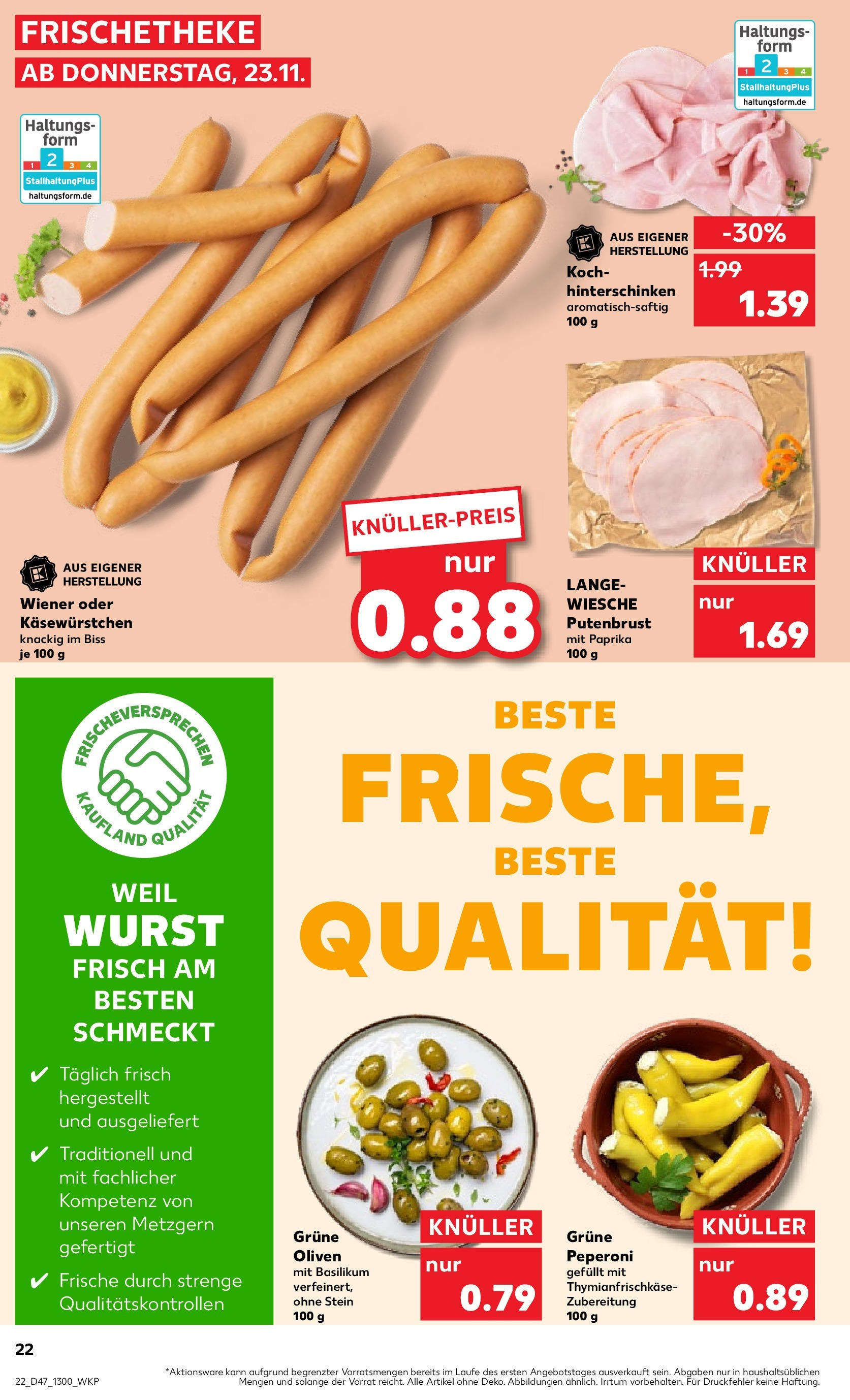 Kaufland - Nordrhein - Westfalen (ab 23.11.2023) » Angebote Online zum Blättern | Seite: 22 | Produkte: Wurst