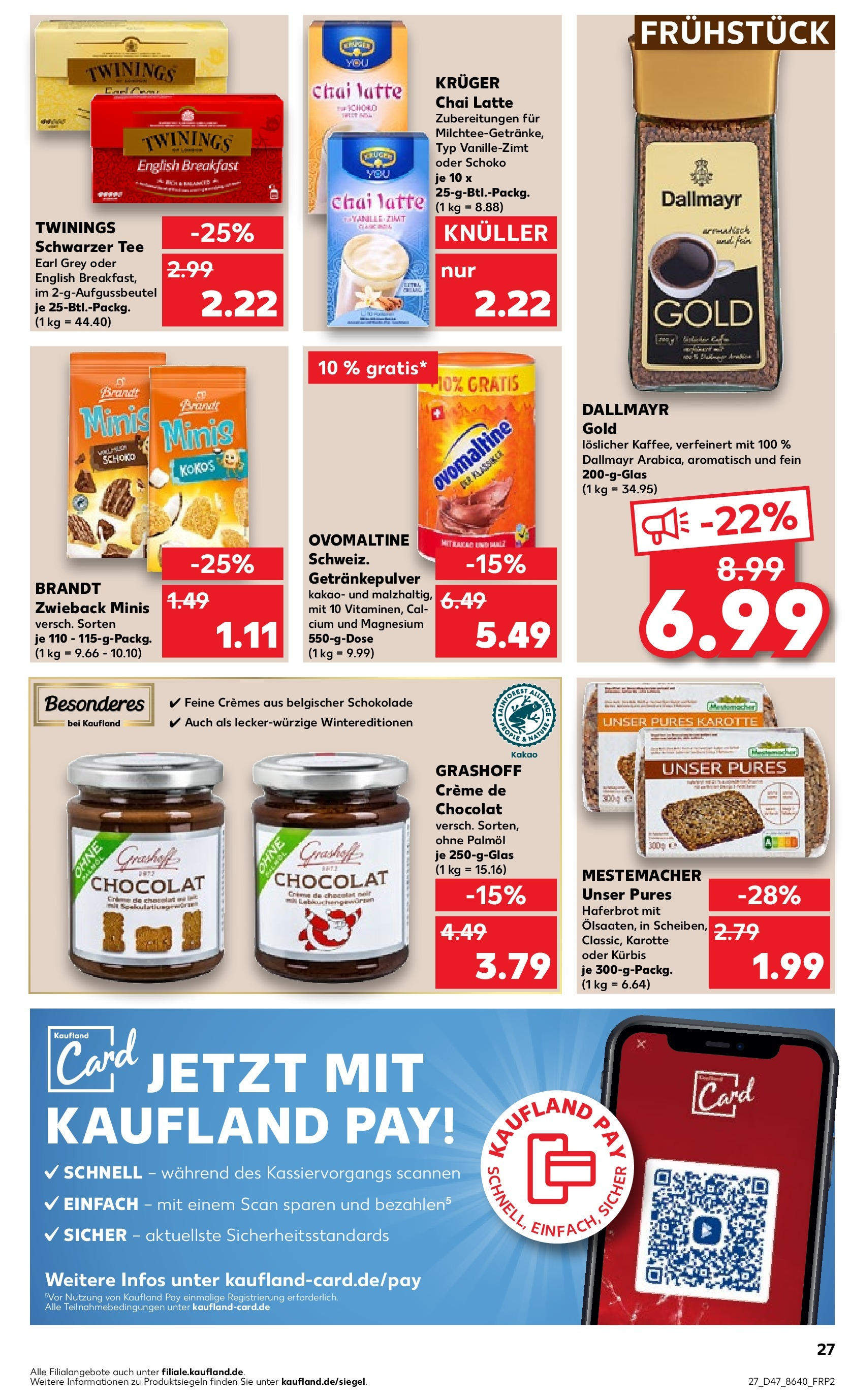Kaufland - Nordrhein - Westfalen (ab 23.11.2023) » Angebote Online zum Blättern | Seite: 27 | Produkte: Kürbis, Tee, Karotte, Schokolade