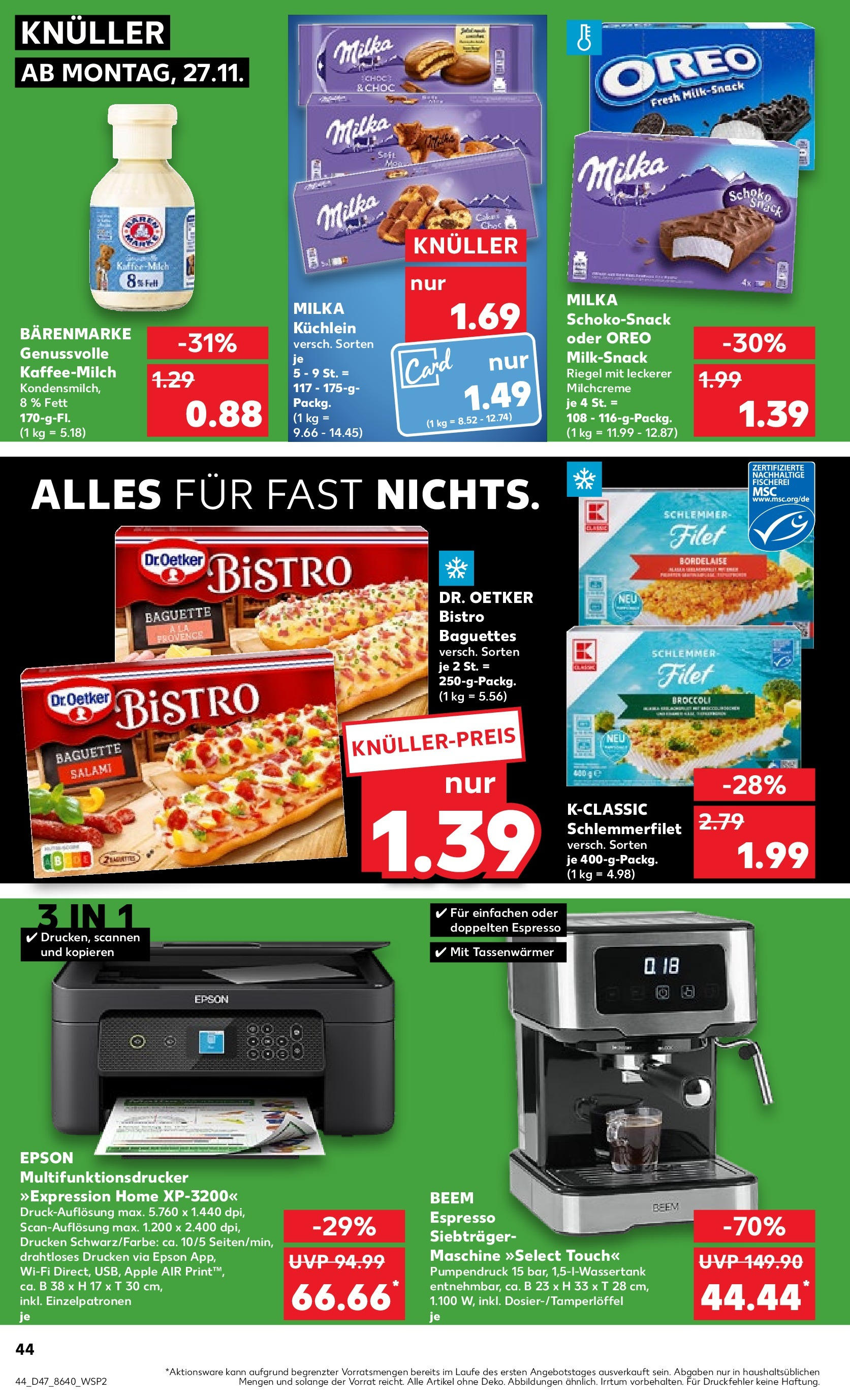 Kaufland - Nordrhein - Westfalen (ab 23.11.2023) » Angebote Online zum Blättern | Seite: 44 | Produkte: Salami, Apple, Baguette, Epson