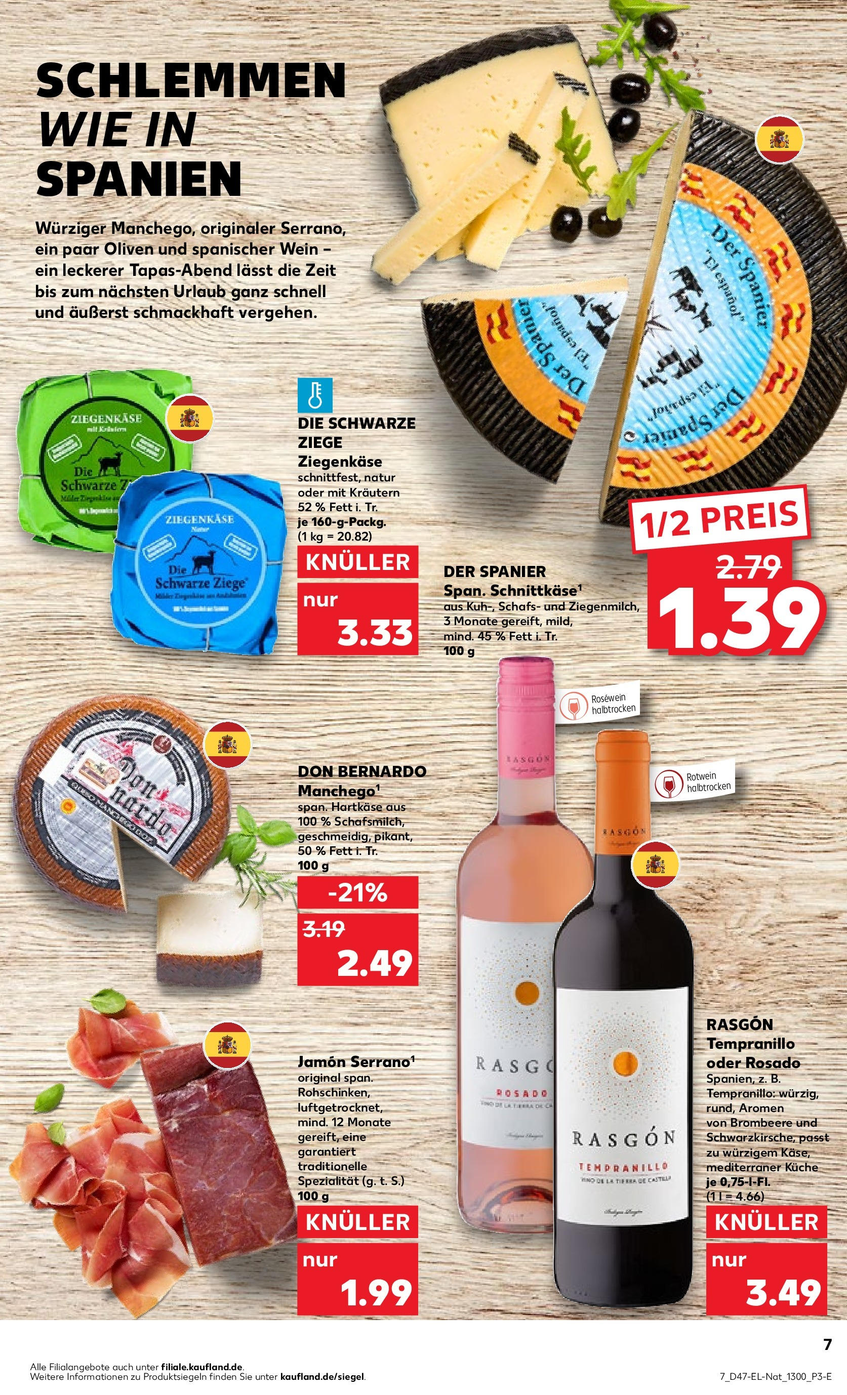 Kaufland - Nordrhein - Westfalen (ab 23.11.2023) » Angebote Online zum Blättern | Seite: 55 | Produkte: Wein, Rotwein, Rosewein, Ziegenkäse