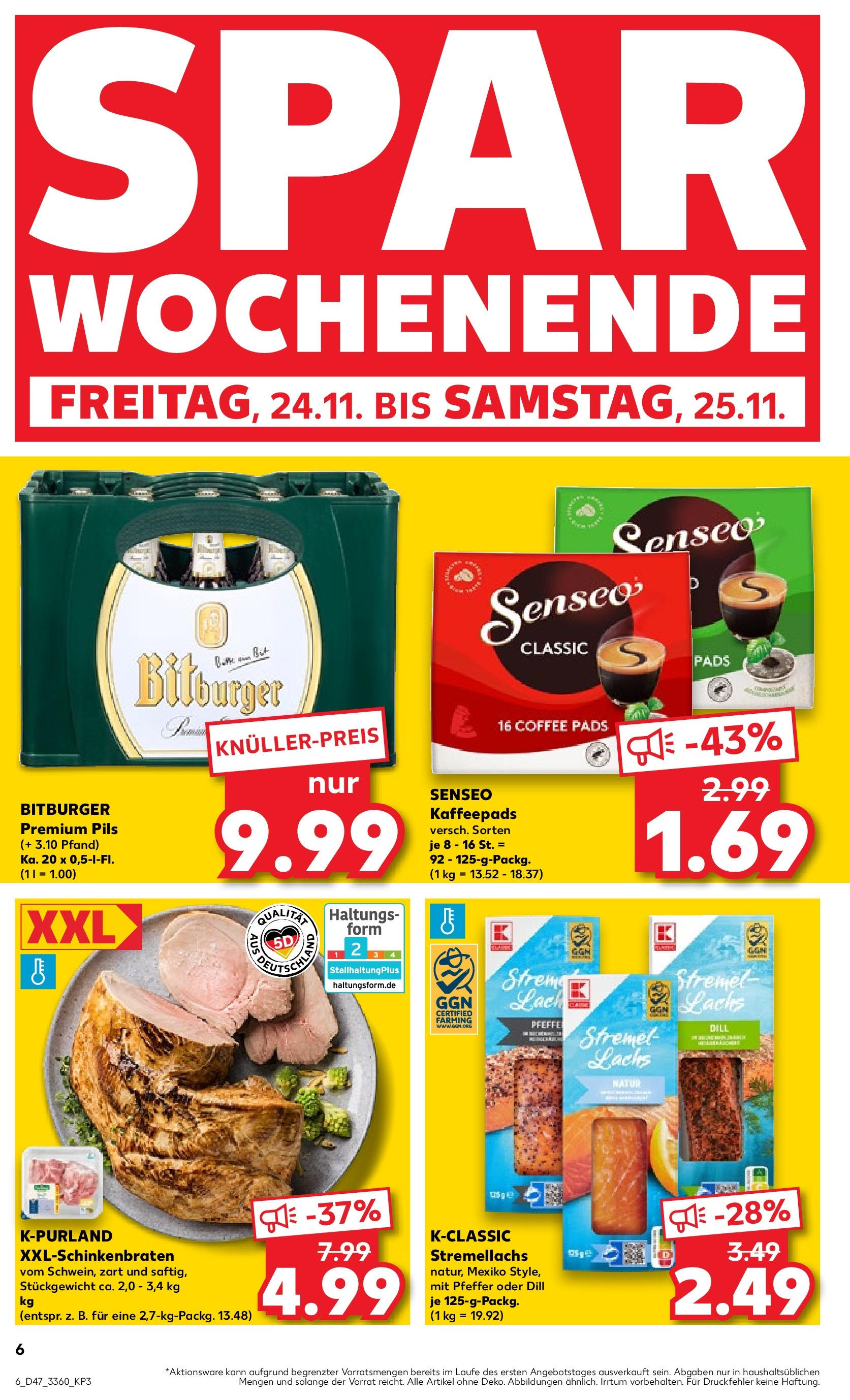 Kaufland - Berlin (ab 23.11.2023) » Angebote Online zum Blättern | Seite: 6 | Produkte: Pfeffer, Dill, Pils, Lachs
