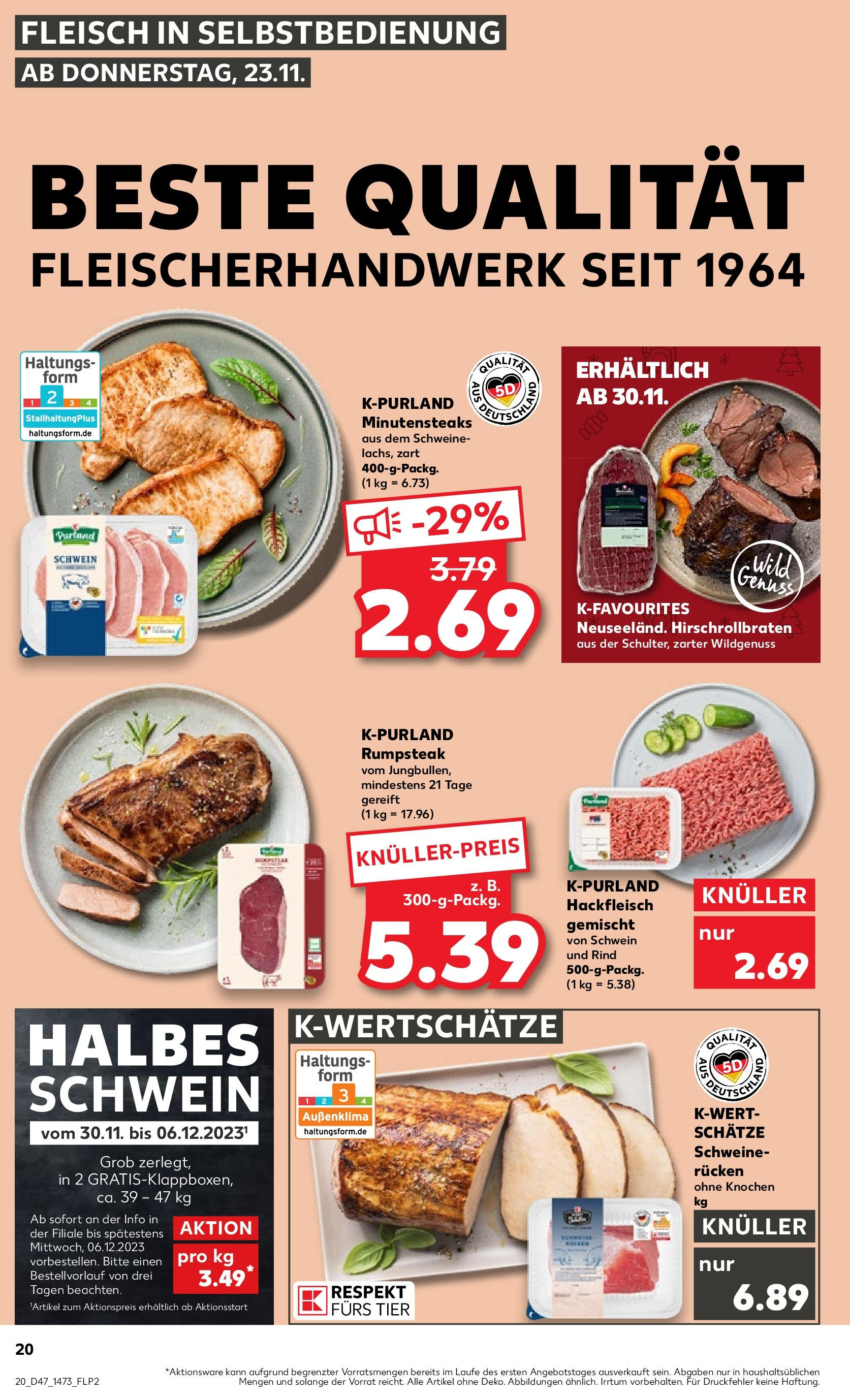Kaufland - Berlin (ab 23.11.2023) » Angebote Online zum Blättern | Seite: 20 | Produkte: Schinken, Burger, Theke, Küche