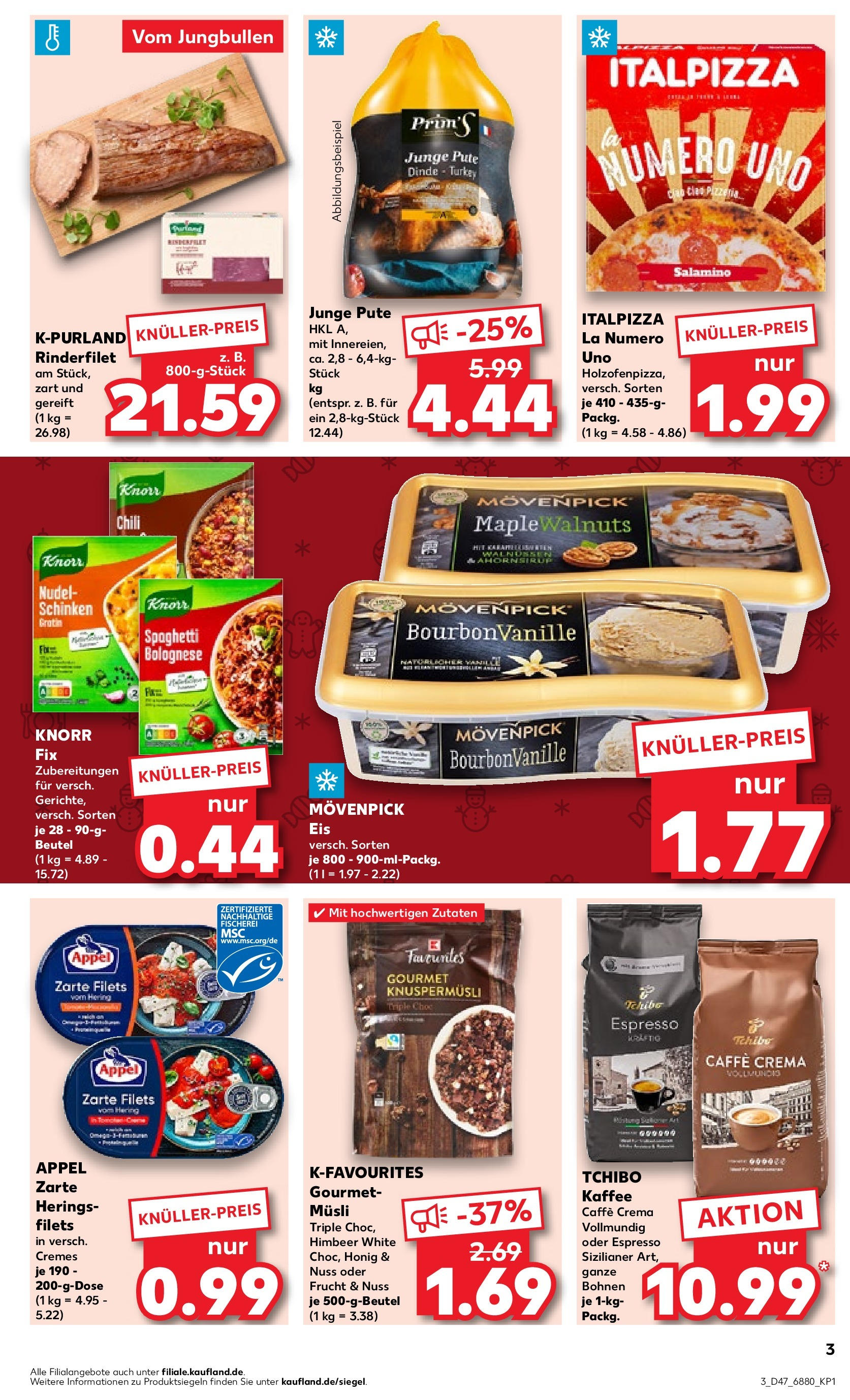 Kaufland - Saarland (ab 23.11.2023) » Angebote Online zum Blättern | Seite: 3 | Produkte: Schinken, Kaffee