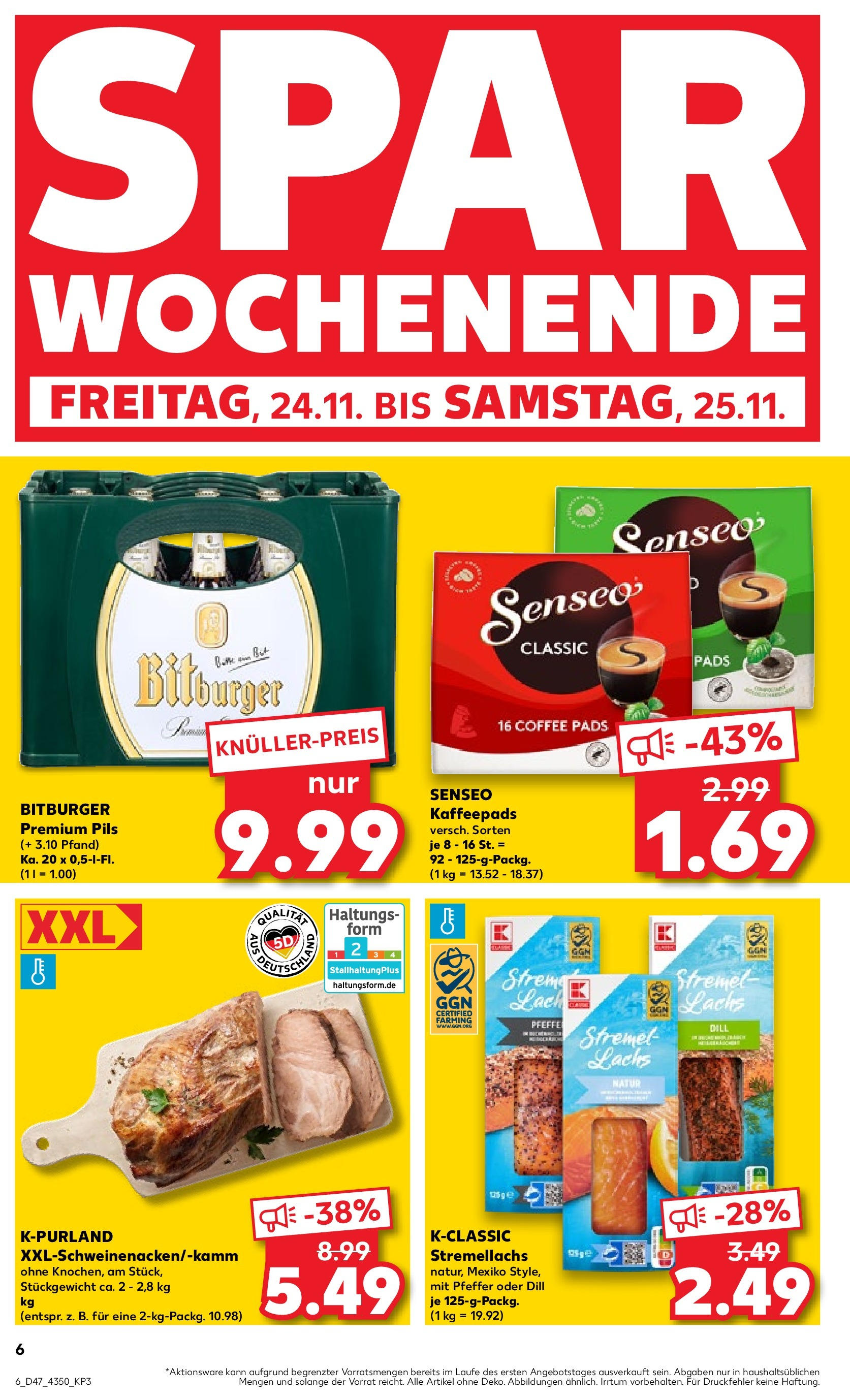 Kaufland - Brandenburg (ab 23.11.2023) » Angebote Online zum Blättern | Seite: 6 | Produkte: Pfeffer, Dill, Pils, Lachs