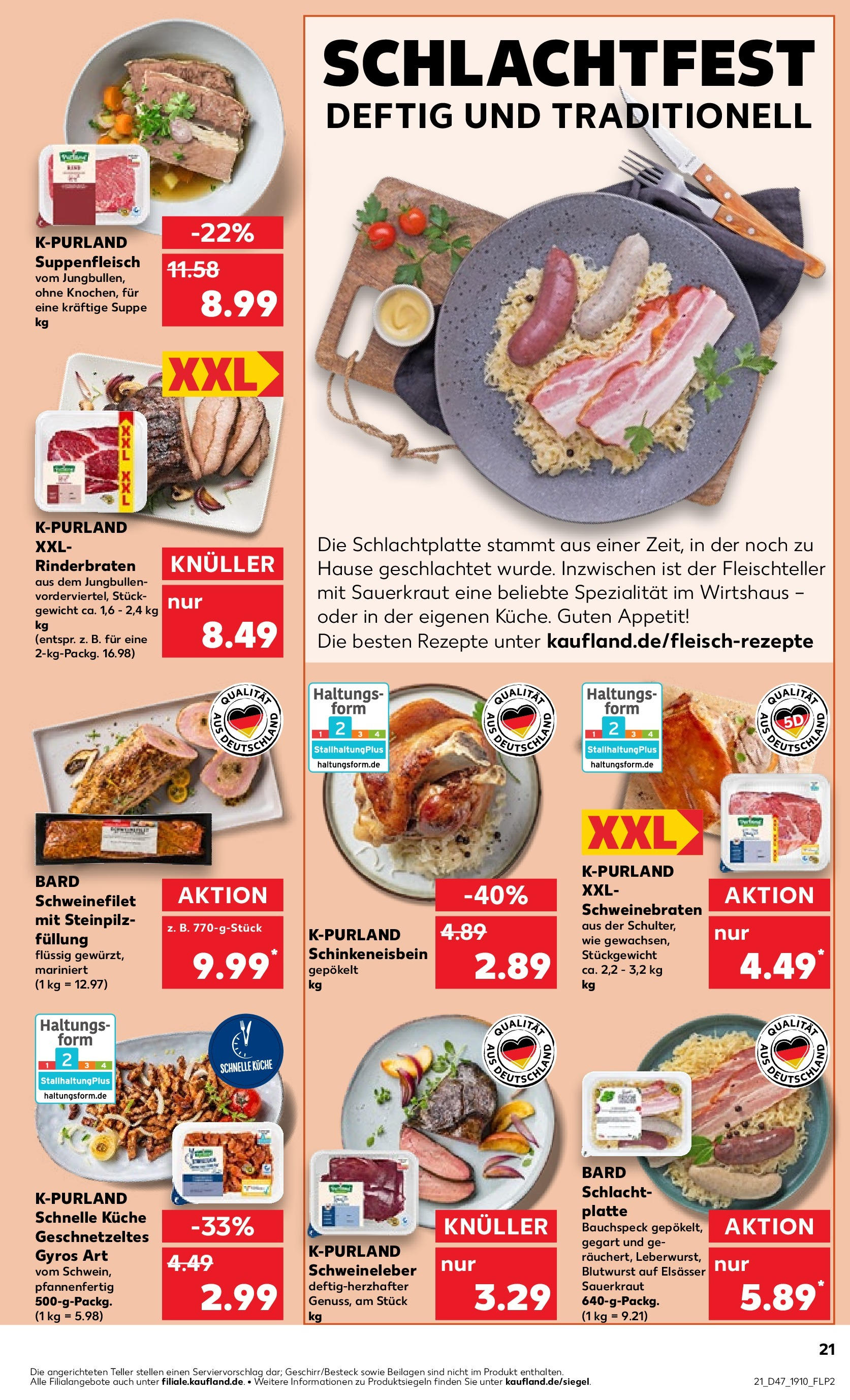 Kaufland - Rheinland-Pfalz (ab 23.11.2023) » Angebote Online zum Blättern | Seite: 21 | Produkte: Champignons, Küche