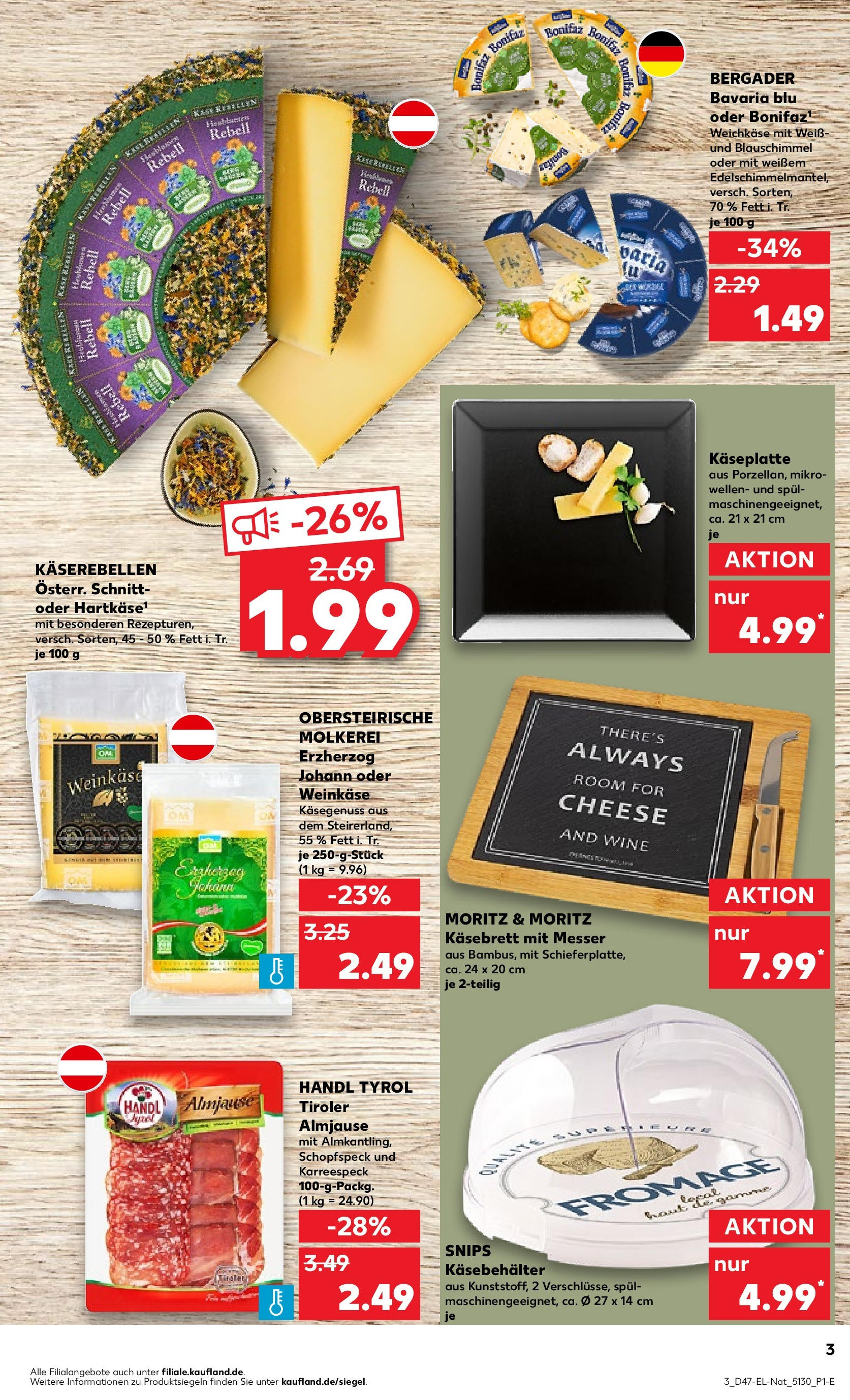Kaufland - Hessen (ab 23.11.2023) » Angebote Online zum Blättern | Seite: 51 | Produkte: Käse