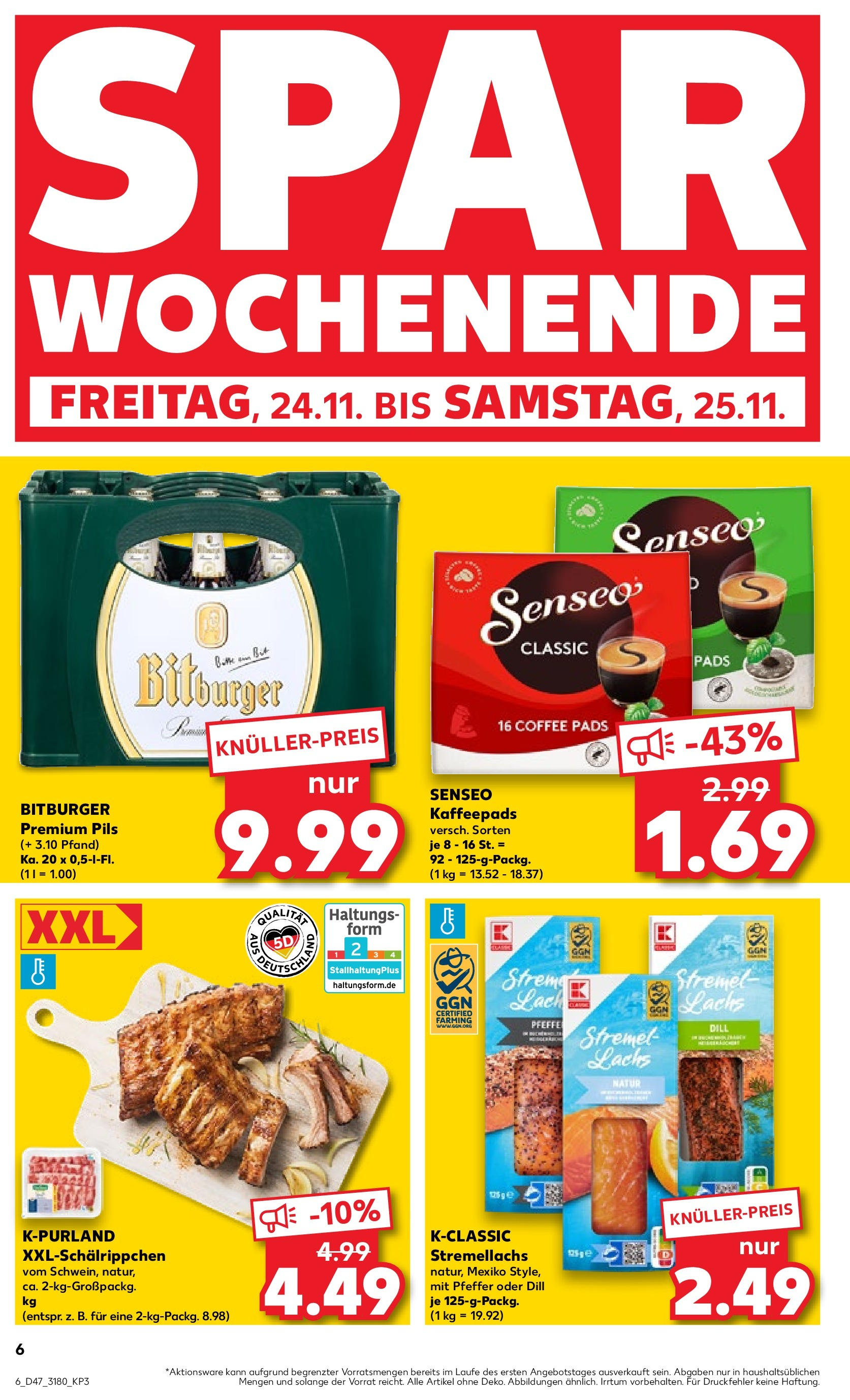 Kaufland - Black Week (ab 23.11.2023) » Angebote Online zum Blättern | Seite: 6 | Produkte: Pfeffer, Dill, Pils, Lachs