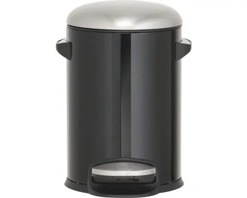 Treteimer Sealskin Cosmic 3 l schwarz edelstahl glänzend gebürstet