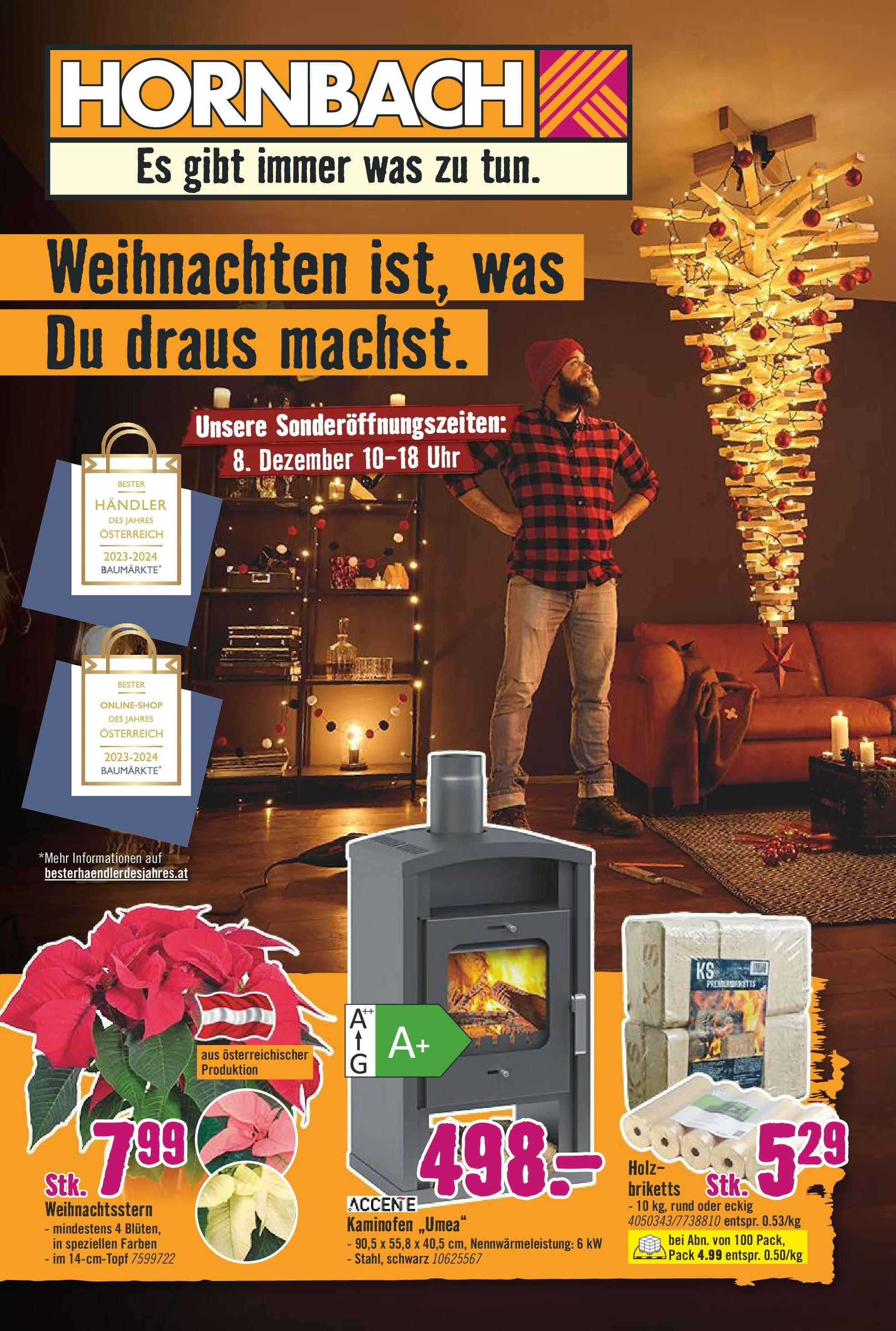 Hornbach Flugblatt 20.11.2023 | WEIHNACHTEN | Seite: 1 | Produkte: Uhr