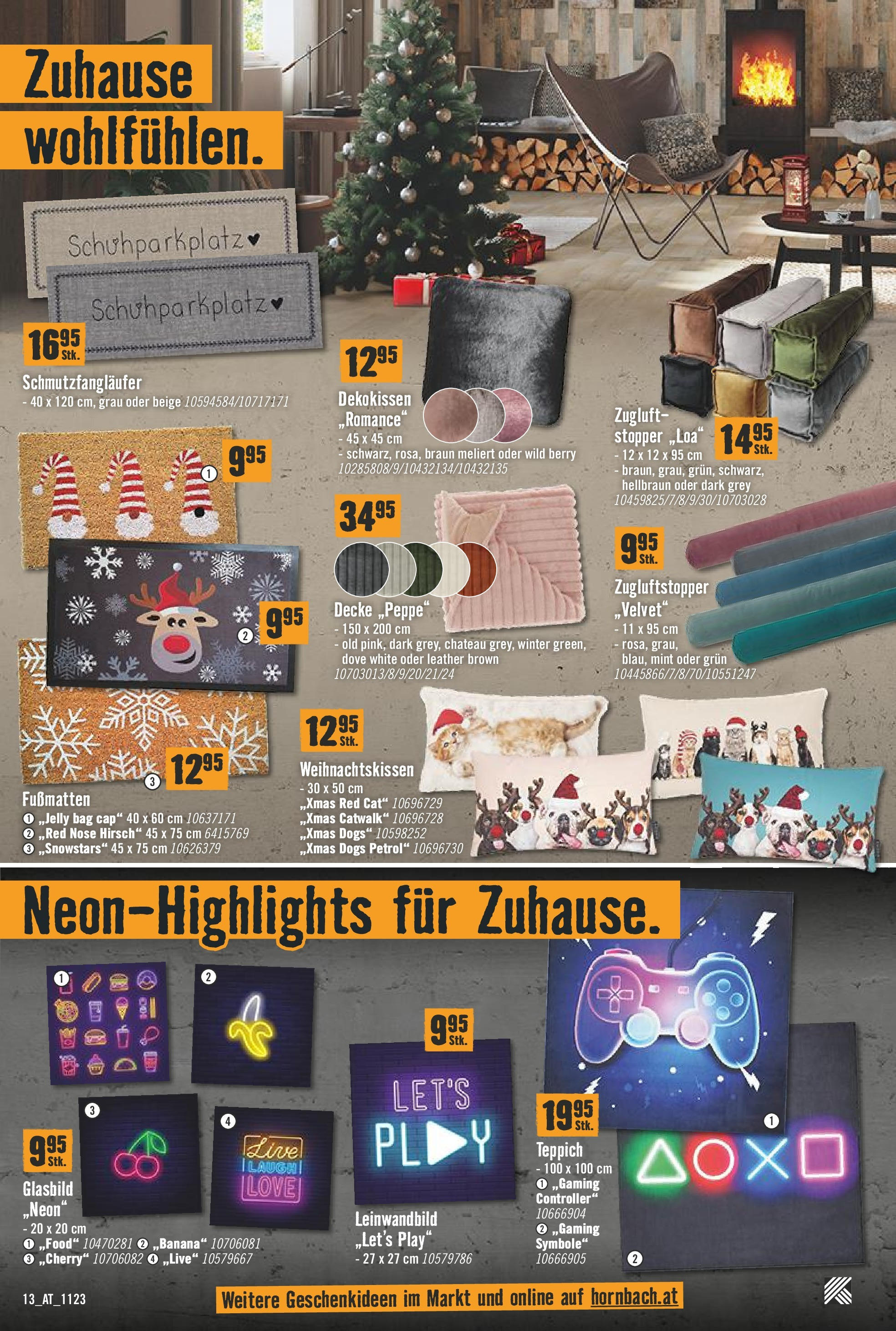 Hornbach Flugblatt 20.11.2023 | WEIHNACHTEN | Seite: 13 | Produkte: Decke, Teppich