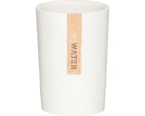 Zahnputzbecher Sealskin Pierra weiß matt