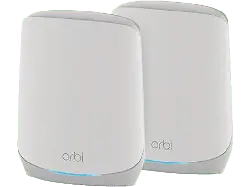 NETGEar Mesh Router Orbi RBK762S, WiFi 6, 5.4 Gbit/s, Tri-Band, 350m², 2er Set, Weiß