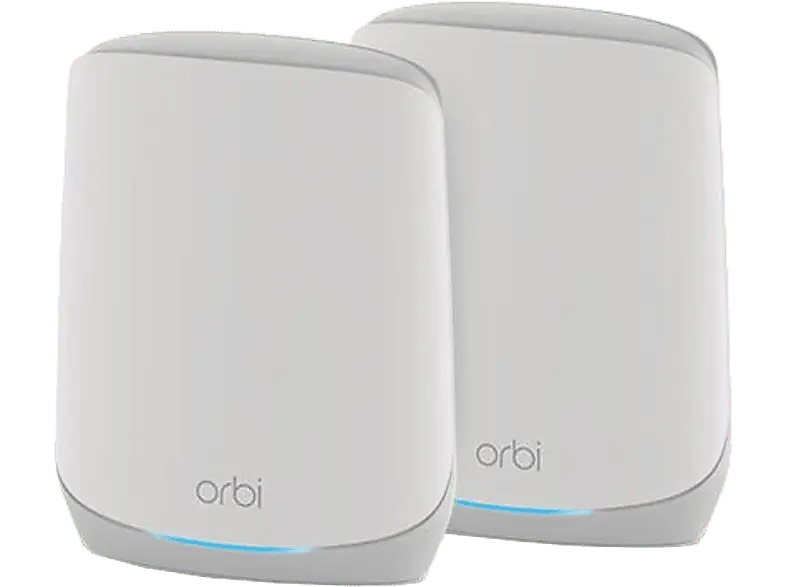 NETGEar Mesh Router Orbi RBK762S, WiFi 6, 5.4 Gbit/s, Tri-Band, 350m², 2er Set, Weiß
