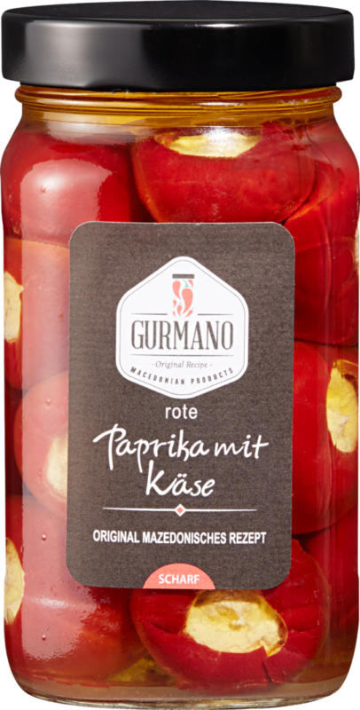 Gurmano rote Kirschpaprika , gefüllt mit Käse, 490 g