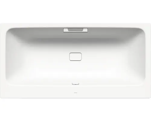 Rechteckbadewanne Kaldewei Asymmetric Duo Perl-Effekt 170x80 cm alpinweiß glänzend mit Griffbohrung und schmutzabweisender Beschichtung