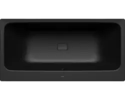Rechteckbadewanne Kaldewei Asymmetric Duo 190x100 cm schwarz matt mit Griffbohrung