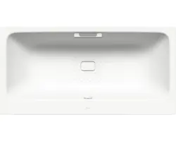 Rechteckbadewanne Kaldewei Asymmetric Duo Perl-Effekt Antislip 180x90 cm alpinweiß glänzend mit Griffbohrung, Antirutschbeschichtung und schmutzabweisender Beschichtung