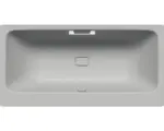 Hornbach Rechteckbadewanne Kaldewei Asymmetric Duo 190x100 cm cool grey 30 matt mit Griffbohrung