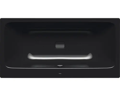 Rechteckbadewanne Kaldewei Asymmetric Duo Antislip 190x100 cm schwarz glänzend mit vollflächiger Antirutschbeschichtung