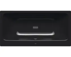 Rechteckbadewanne Kaldewei Asymmetric Duo Antislip 180x90 cm schwarz glänzend mit Antirutschbeschichtung